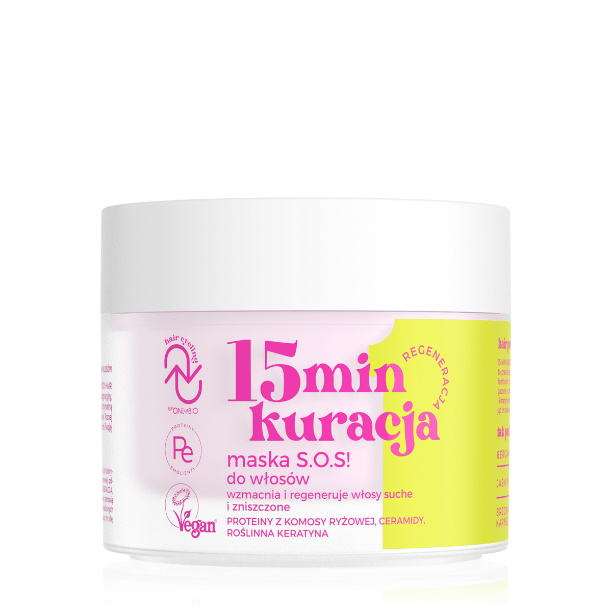 Hair Cycling by ONLYBIO Regeneracja 15 minutowa kuracja maska S.O.S! do włosów 280ml
